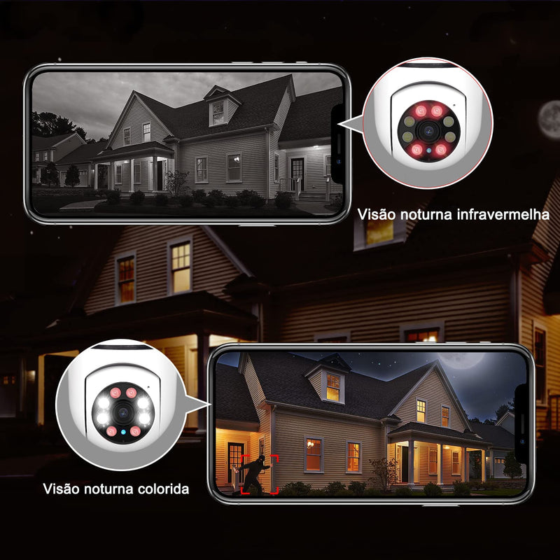 Nova lâmpada LED com câmera 360° - ilumine e monitore sua casa com um só dispositivo!